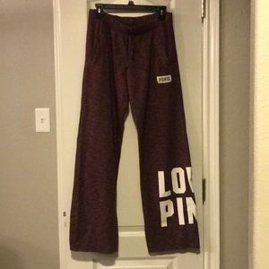 Pink sweat pants small maroon sweats
